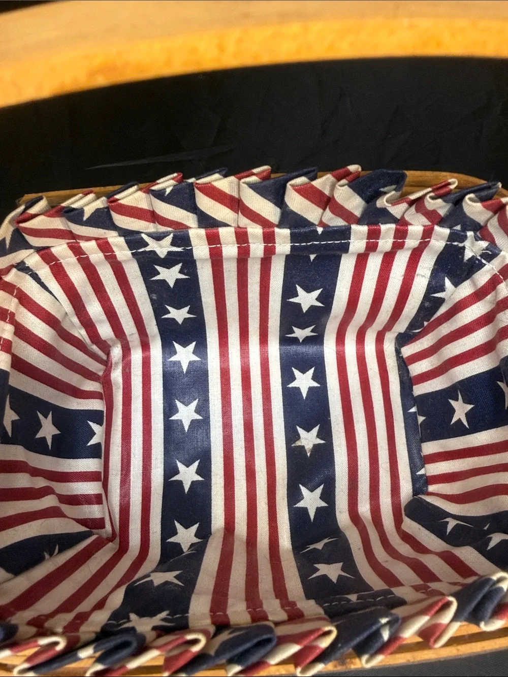Longaberger Patriotic Red, White & Blue Fabric Basket Liner
